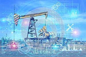 Fully automatic control of oil production using artificial intelligence with the output of MTBF and well productivity indicators, photo