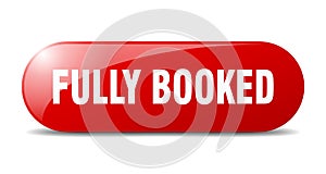 fully booked button. sticker. banner. rounded glass sign