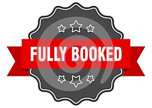 fully booked label. fully booked isolated seal. sticker. sign