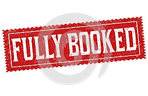 Fully booked sign or stamp