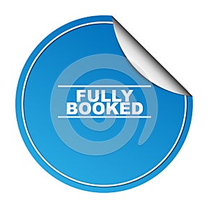 Fully booked tag on white