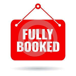 Fully booked vector signboard