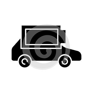 Fully charged electric car battery glyph icon