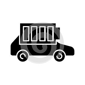 Fully charged electric car battery glyph icon