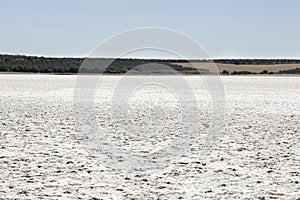 Fully dried saline lagoon