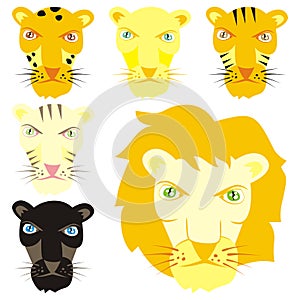 Fully editable vector felines ready to use