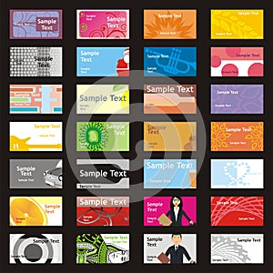 Fully editable vector visit cards with different l
