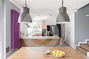 Fully-equipped modern kitchen interior photo