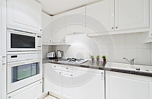 Fully fitted white kitchen