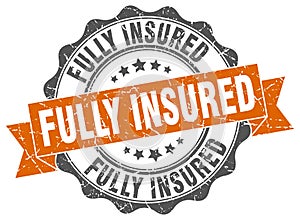 fully insured seal. stamp