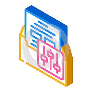fully managed email marketing isometric icon vector illustration