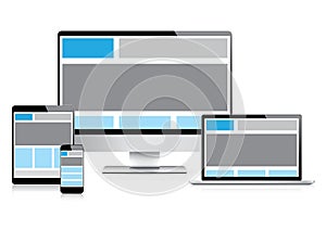 Fully responsive web design with electronic device