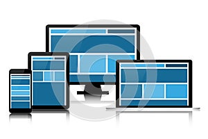 Fully responsive web design in modern electronic devices