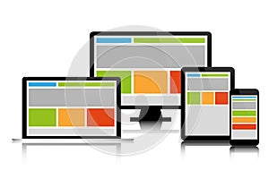 Fully responsive web design in modern electronic devices