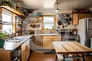 a fully stocked kitchen, filled with fresh ingredients and cooking utensils