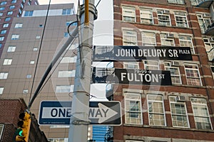 Fulton street sign, New York