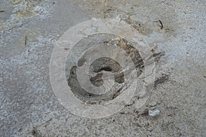 Fumarole dry geyser at Yellowstone