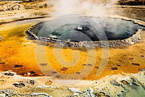 Fumarole in Yellowstone National Park photo
