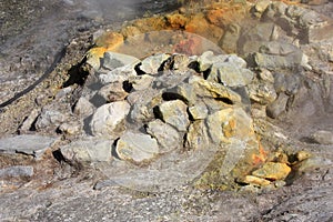 Fumaroles Phlegraean Fields, Pozzuoli, Campania, Italy photo