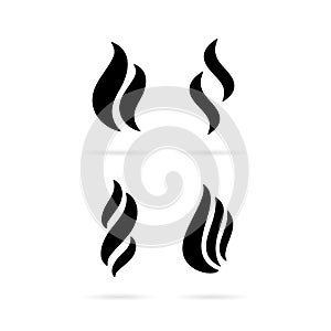 Fume smoke vector icon