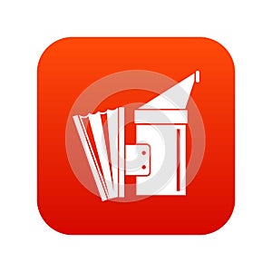 Fumigation icon digital red