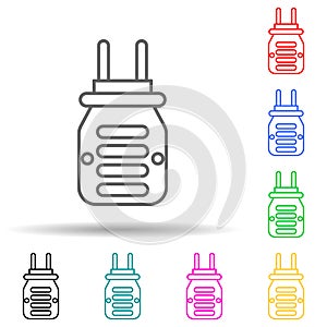 fumigator multi color style icon. Simple thin line, outline vector of pest control and insect icons for ui and ux, website or