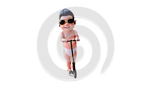 Fun 3D cartoon baby