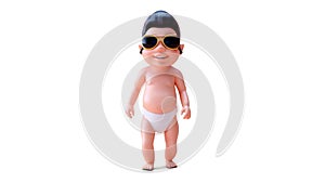 Fun 3D cartoon baby