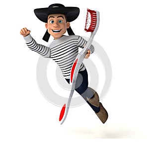 Fun 3d cartoon breton character