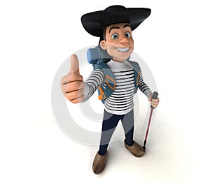 Fun 3d cartoon breton character