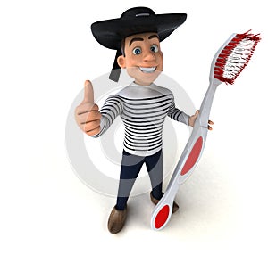 Fun 3d cartoon breton character