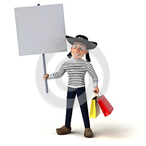 Fun 3d cartoon breton character