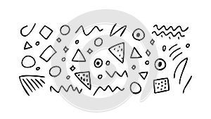 Fun abstract doodle pattern, playful lines and shapes, creative design element vector design Generative AI