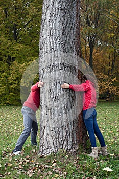 Fun in the autumn park