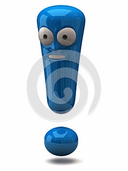 Fun blue exclamation mark