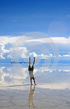 Fun on the Bolivian saltflats