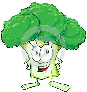 Fun broccoli cartoon