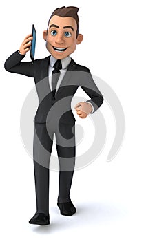 Fun business man - 3D Illustration