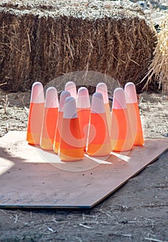 Fun Candy corn bowling Game