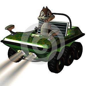 Fun Car with Toon Squirrel