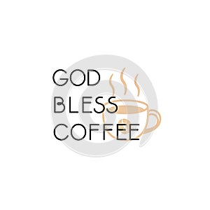 Fun coffee sticker design vector