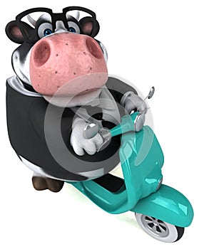 Fun cow - 3D Illustration