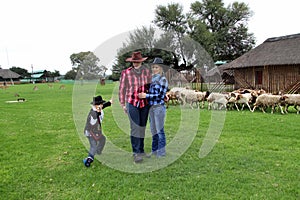Fun cowboy family shoot photo