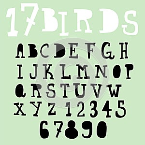 Fun doodle font collection,hand drawn alphabet set