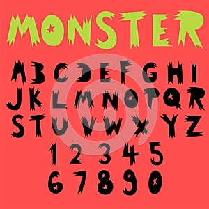 Fun doodle font collection,hand drawn alphabet set