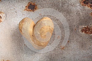 Fun double heart shaped potato or spud photo