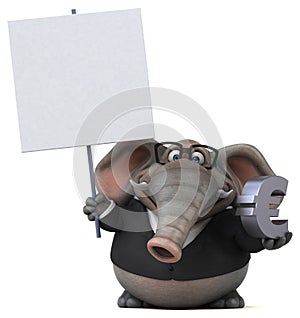 Fun elephant - 3D Illustration