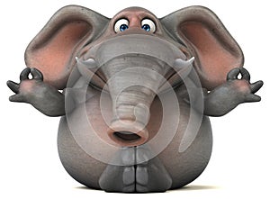 Fun elephant - 3D Illustration