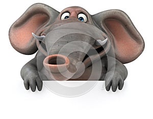 Fun elephant - 3D Illustration