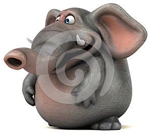 Fun elephant - 3D Illustration
